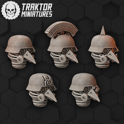 mk hex warcrow helmets game wargaming tabletop 28mm grimdark scifi mkhex 3d print model - Mito3D