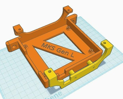 mks gen 2020 soporte extrusión montar aluminio perfil ctc impresora placa 3d partes 3d print model - Mito3D