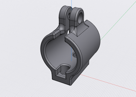 mlok flashlight mount firearm attachment gun nylon carbon fiber 3d print model - Mito3D