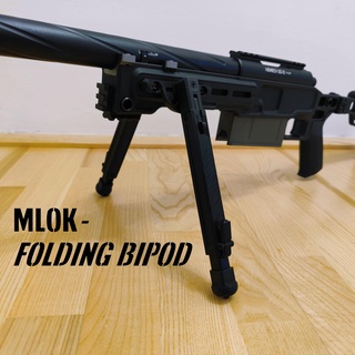 mlok folding bipod Gadget airsoft rifle 3d print model - Mito3D