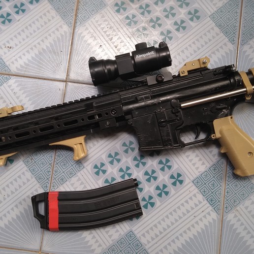 mlok handstop kag gioco gel blaster la pistola mod softair keymod 3D print model - Mito3D