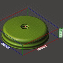 120 mm base di appoggio della lampada casa 3d print model - Mito3D