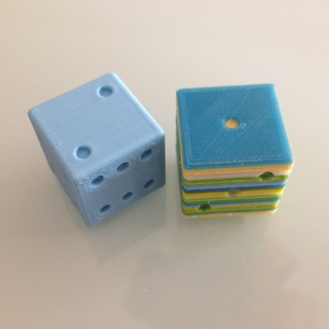 20 mm d'étalonnage dés cube jeu 3D print model - Mito3D