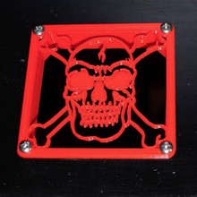 80mm fan skull grill intake flange tool 3d print model - Mito3D