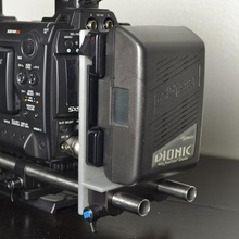 15mm rail mounted anton bauer battery bracket gadget camera 3d print model - Mito3D