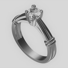 55 mm rodada jóias anel 3d print model - Mito3D