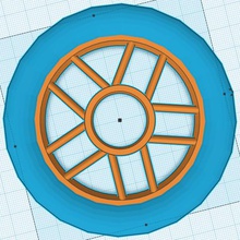 100 mm de la roue l'architecture 3d print model - Mito3D