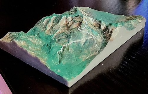 mnt Washington Auto Straße Kunst Berg montieren Neu Hampshire England Google Karten Land Terrain 3d print model - Mito3D