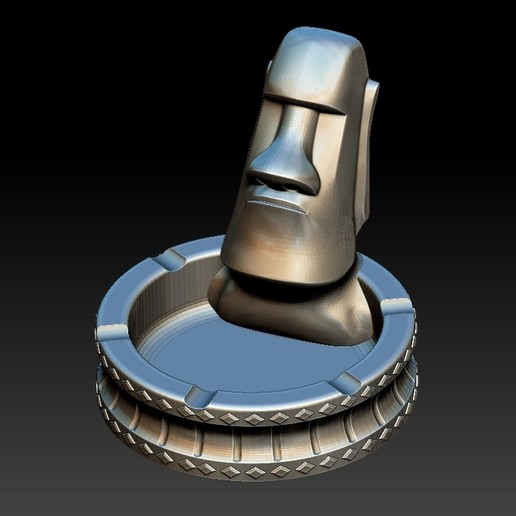 Moai Aschenbecher 3D print model - Mito3D