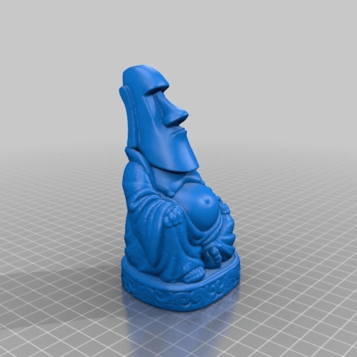 moai Buda sanat pop-Buda heykeller 3D print model - Mito3D