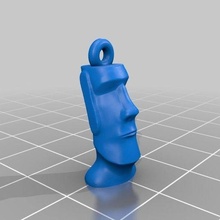 Moai Ostern Insel Kopf Ohrringe Anhänger Schmuck 3d print model - Mito3D