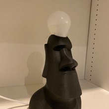 moai tête brillant idée lampe Facile décor 3d print model - Mito3D