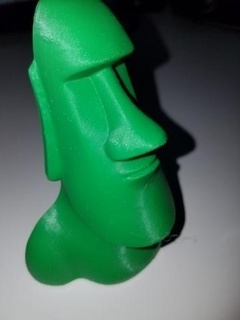 moai redondo imanes refrigerador imán cocina comida 3d print model - Mito3D