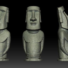 moai statue easter island 3d print model art decoration human myth classic toy 3d print model - Mito3D
