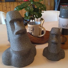 statue moai -pas de porte à faux art pâques l'ile l'île pques pierre 3d print model - Mito3D