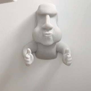 moai toilet roll holder easy print sculpture paper bust decor funny decoration easter island 3d print model - Mito3D
