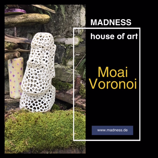 Moai voronoi Büste Skulptur Kunst Deko DEKO Dekoration Dekorations 3D print model - Mito3D