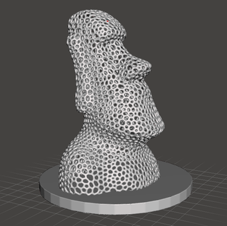 moai voronoi Arte arte sigma 3d print model - Mito3D