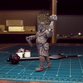 mob villager 16 pre-supported Game miniatures fantasy 32mm mobsters villagers creatures dnd people folks rabble 3d print model - Mito3D