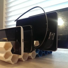 mobil Petek modüler stand cihaz ev ofis giyilebilir tablet akıllı telefon google glass şarj 3d print model - Mito3D