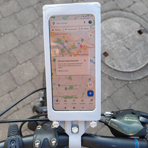 Handy Mobiltelefon Telefon Halter Unterstützung Fahrrad 3D print model - Mito3D