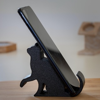 mobile phone stand cat desk holder universal-iphone android tablet smartphone iphone animal office present 3d print model - Mito3D