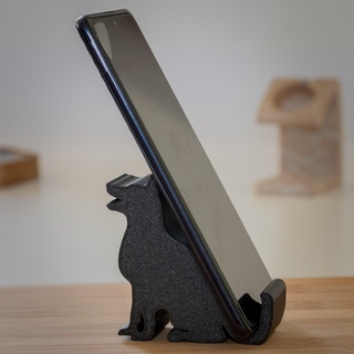 mobile phone stand dog desk holder universal-iphone android tablet smartphone iphone animal office present 3d print model - Mito3D