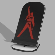 mobile phone stand freddie mercury gadget 3d print model - Mito3D