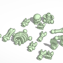 mobile skeleton game game toy anti-stress keychain game skeleton skull flexible movable pendant