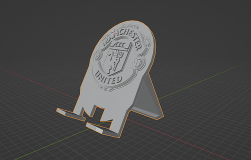 mobile stand holder manchester united 3d print model - Mito3D