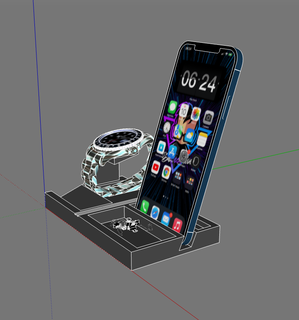 mobile watch holder iphone stand phone 3d print model - Mito3D