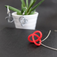 mobius cults 3d jewel jewelry decor motif original necklace pendant loop ear earring finery art anycubic3d 3d print model - Mito3D