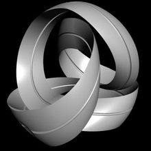 nastro di mobius art deco geometria 3d print model - Mito3D