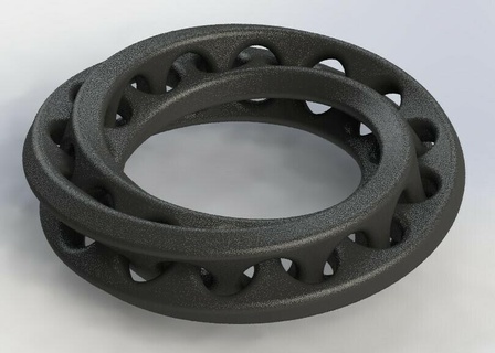 Mobius bague anneaux surfaces infini gadgets 3d print model - Mito3D