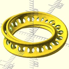 mobius twins art math customzier openscad stripe 3d print model - Mito3D