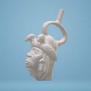 moche cerâmica retrato arte Peru história cultura decoração civilização América Projeto enfeite peça herança especial coleção precisão expressão decorativo 3d print model - Mito3D