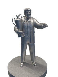mocking trump prize Art politics sculpture figurine people male person president usa america 3d print model - Mito3D