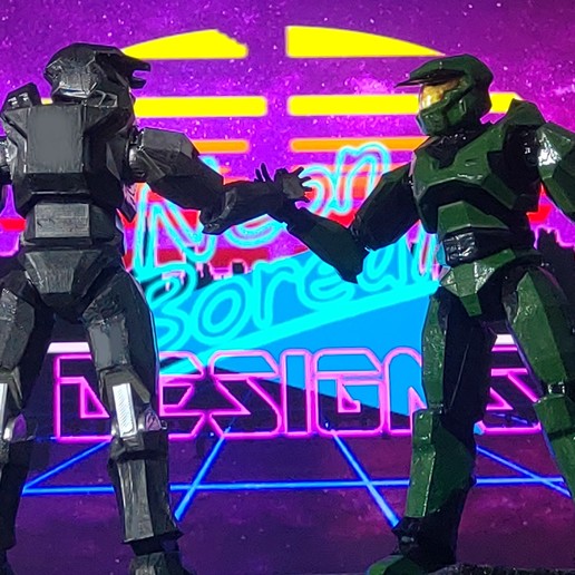 modello basato halo masterchief gioco video giochi articolato figura bambola 3D print model - Mito3D