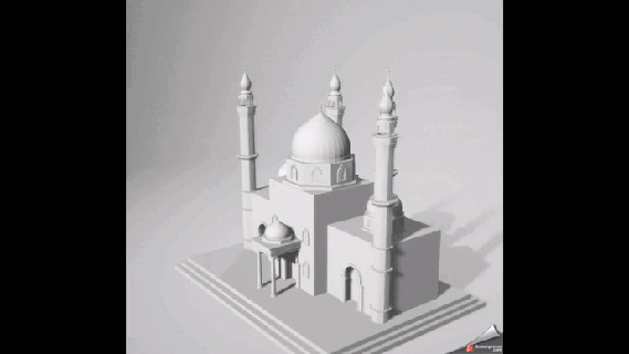 model buildings & monuments models buildings & monuments model mosque 3d model 1001hobbies france-maquette models accessories 3d scanner  3d print model - Mito3D