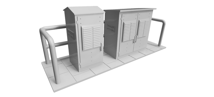 model electrical cabinets - railway cabinet hornby 3d print model - Mito3D