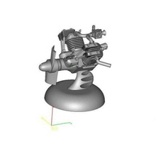 Modell-Motor verschiedene Flugzeug motor Skala 3d print model - Mito3D