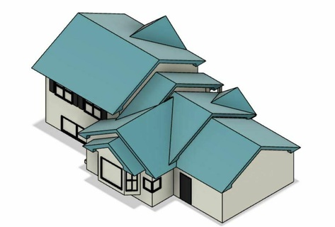 modello casa Casa Residenziale piccolo edificio arte costruzione famiglia 3d print model - Mito3D
