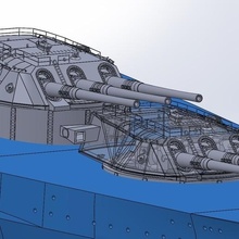 model ana pil Küçük kule savaş gemisi yamato yıldız ölçek 1 200 100 oyun gemi artillersouvenir kopya oyunlar anime modelleme diyorama star iç 3d print model - Mito3D