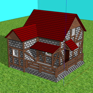 modelo velho casa arquitetura medieval retro antigo 3d print model - Mito3D