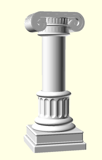 model pillar base top buildings structures achitecture house 3d print model - Mito3D