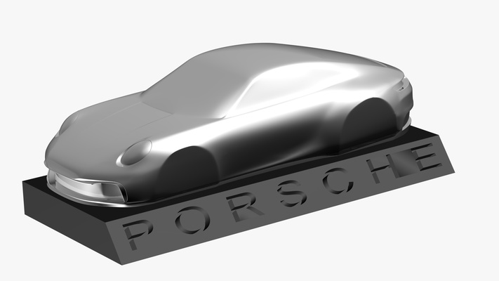 modell porsche 120 mm kunst 3d print model - Mito3D