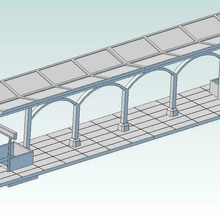 Modell Railraod Plattform Rahmen ho 1 87 Spielzeug Zug Bahnhof 3d print model - Mito3D