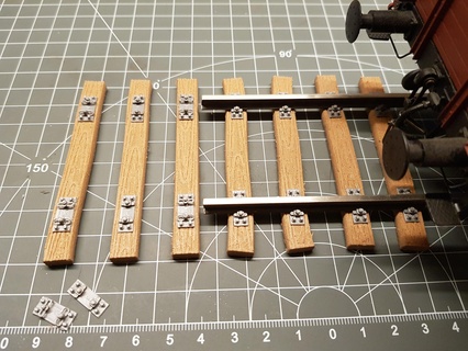 model railroad wooden sleepers small iron 1 32 gauge1 track construction rails swell 45mm 3d print model - Mito3D