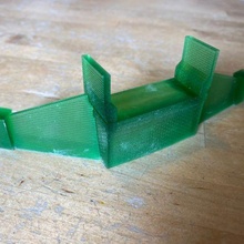 model railway - bridge abutments single double track 3d print model - Mito3D