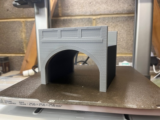 modelo ferrocarril ladrillo arco paso inferior add on componente juego oo ho pared reteniendo 4mm 3d 3d print model - Mito3D